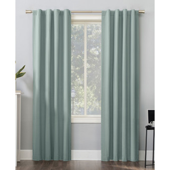 Cyrus Thermal Blackout Back Tab Curtain Panel, 63" L x 40" W